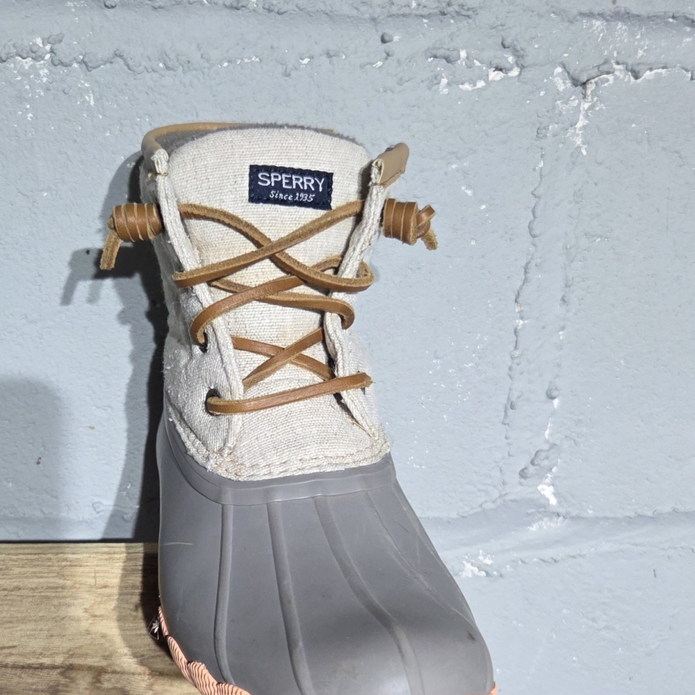 Sperry Women's Tan and Gray Duck Boots